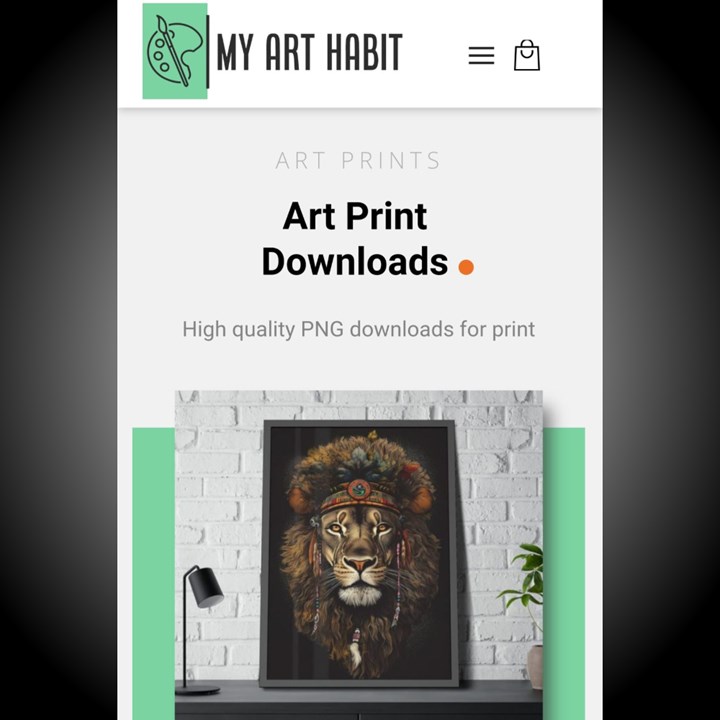 Screenshot from the myarthabit website for the portfolio gallery slider