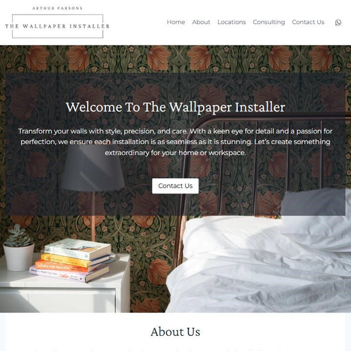 Screenshot from the wallpaper installer website developed